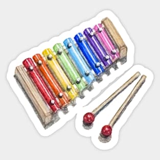 Rainbow Chime Bar Sticker